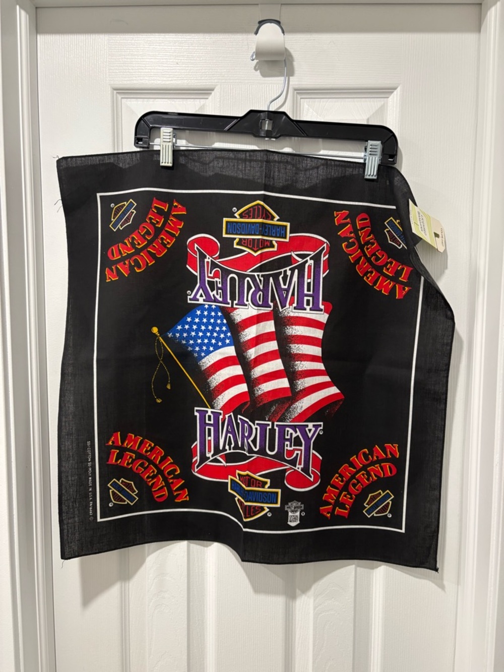 Vintage Harley-Davidson Black American Legend Bandana Flag New Old stock